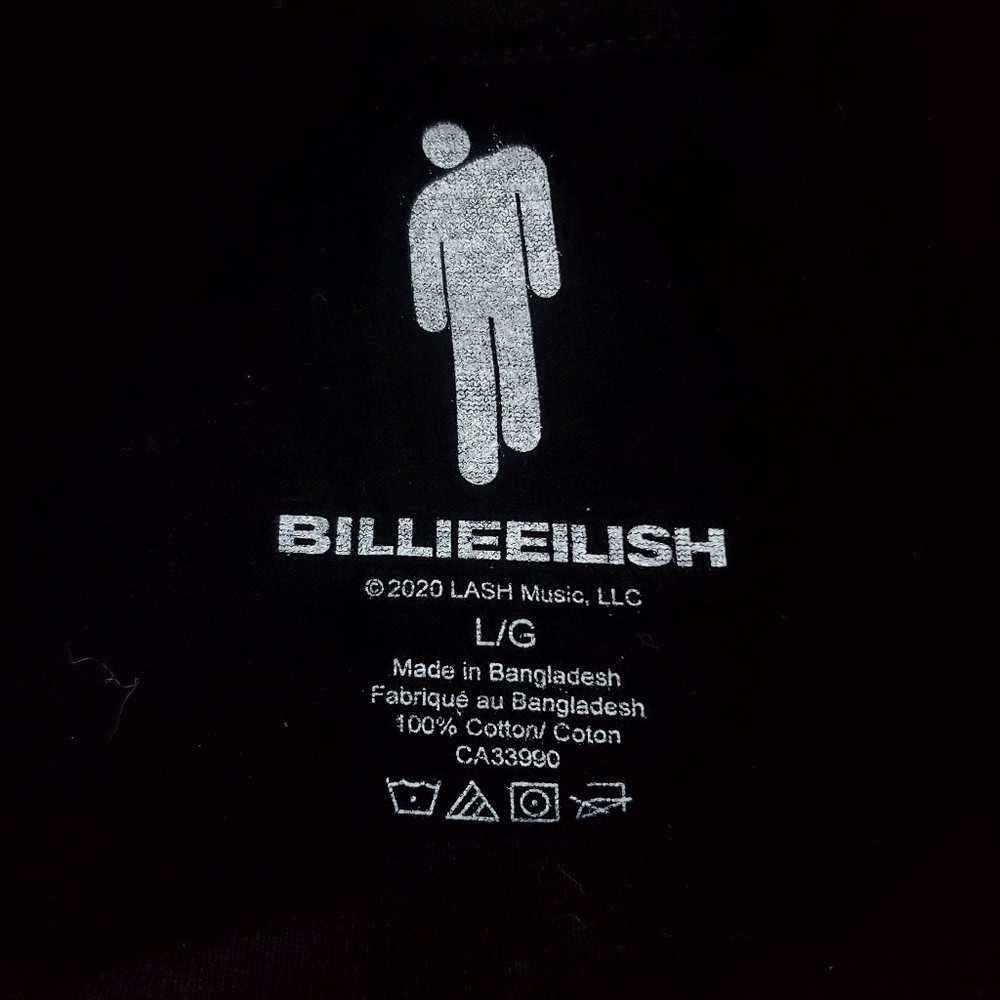 Billie Eilish Red & Green Racer Text Merch - Picture 3 of 3